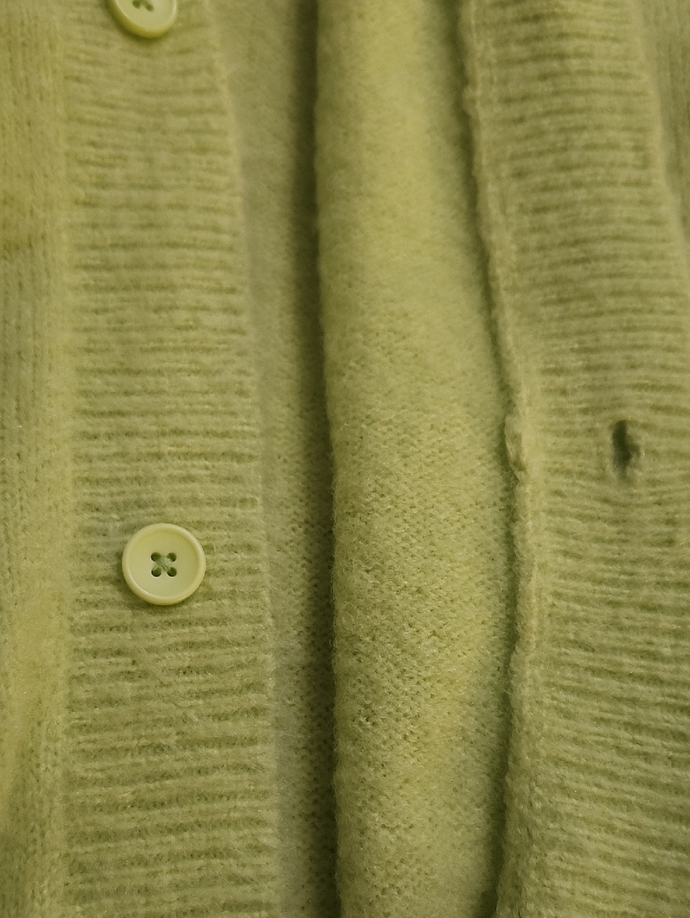 Original Use New Soft Chartruese Cardigan Women's V-Neck Sweater W/pockets Sz.XL - Picture 5 of 10